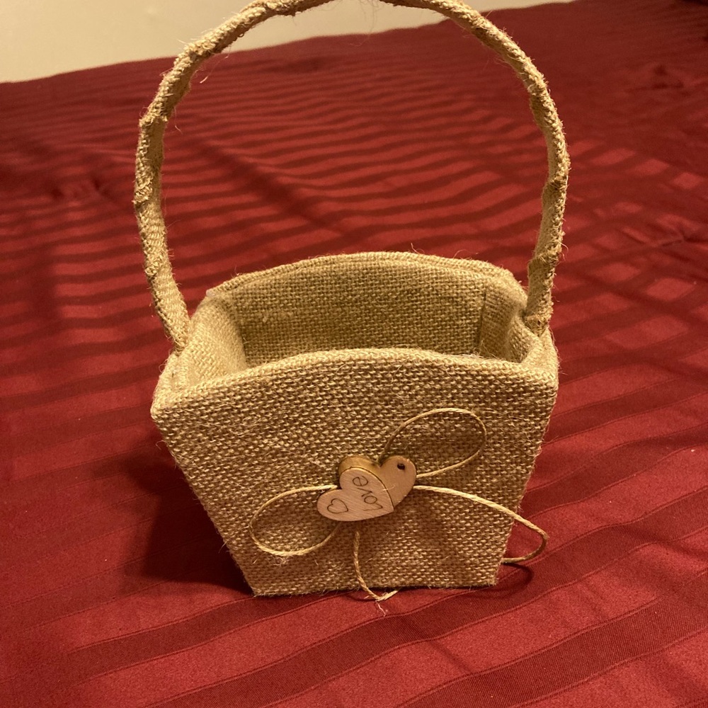 Country Rustic Flower Girl Basket